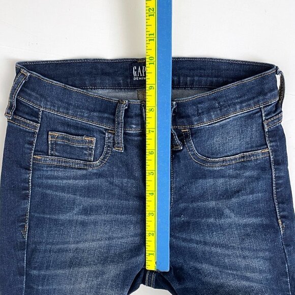 Gap Denim Jeans Women's Favorite Jegging Distressed Stretchy Dark Wash size 25 - Picture 5 of 9
